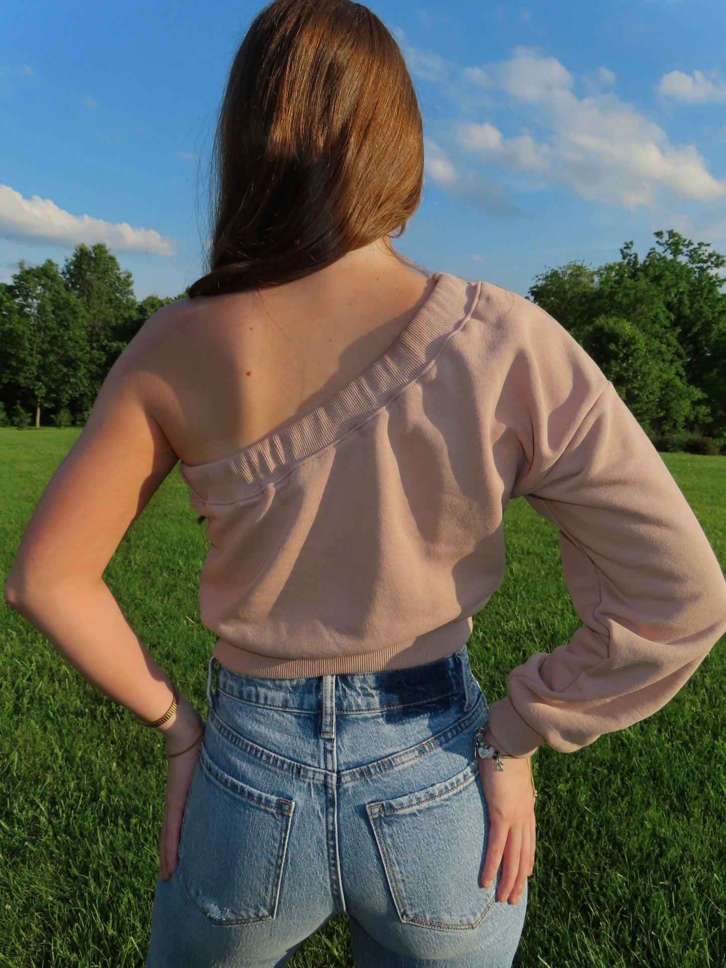 One Shoulder Sweatshirt