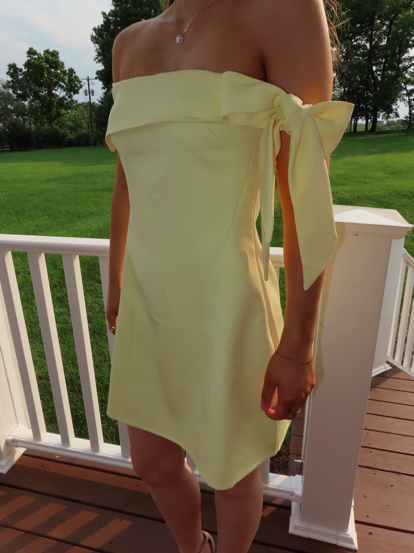 Off The Shoulder Tie Dress