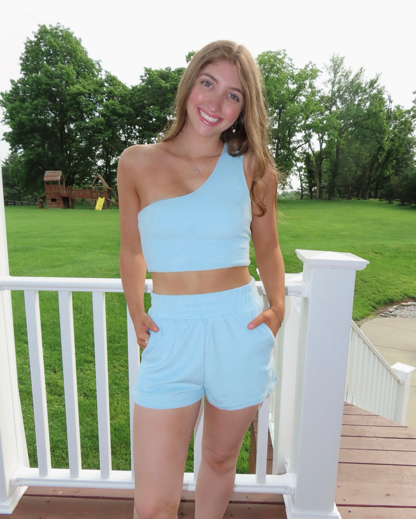 Blue Terrycloth Set