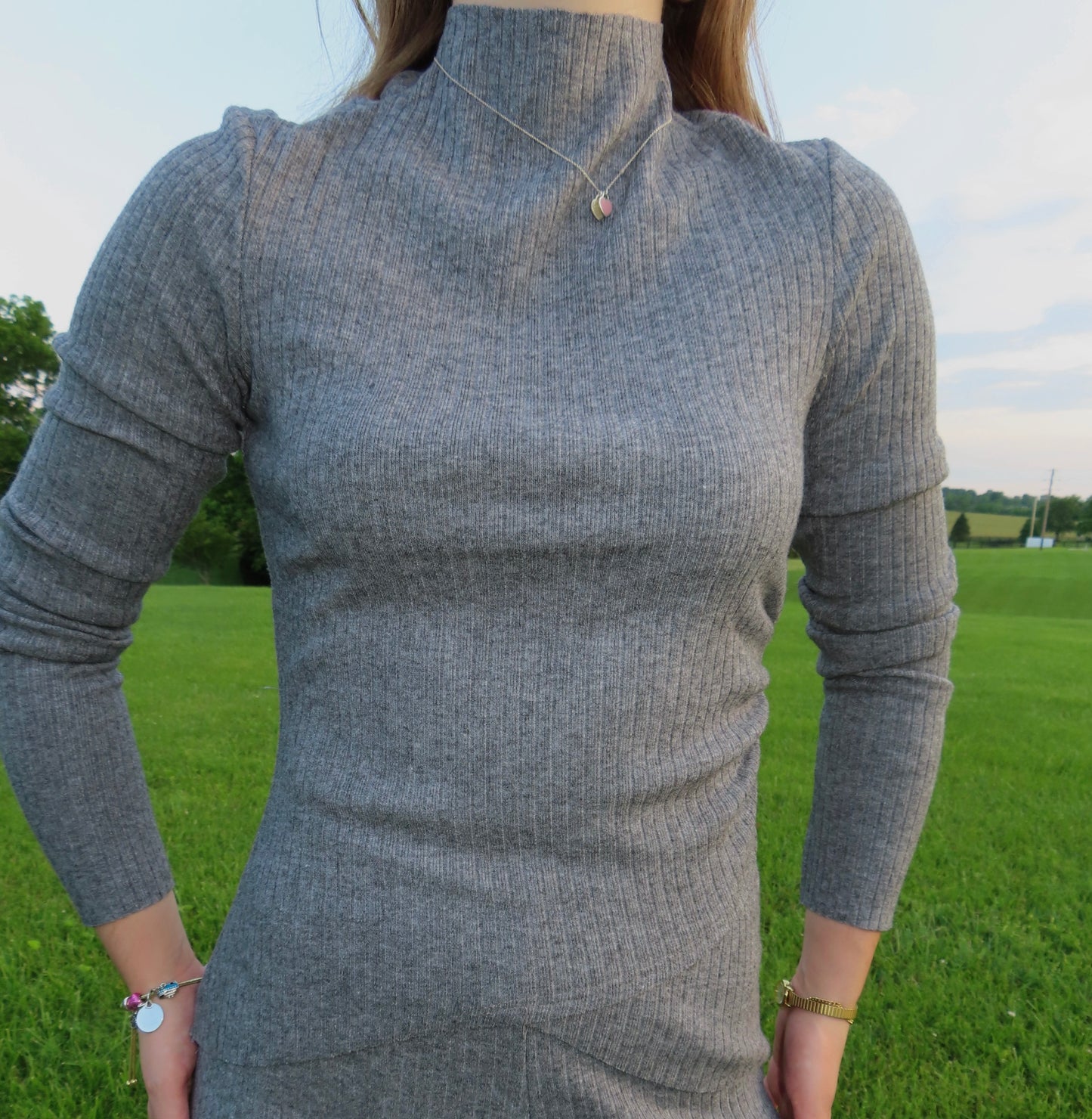 Charcoal Knit Set