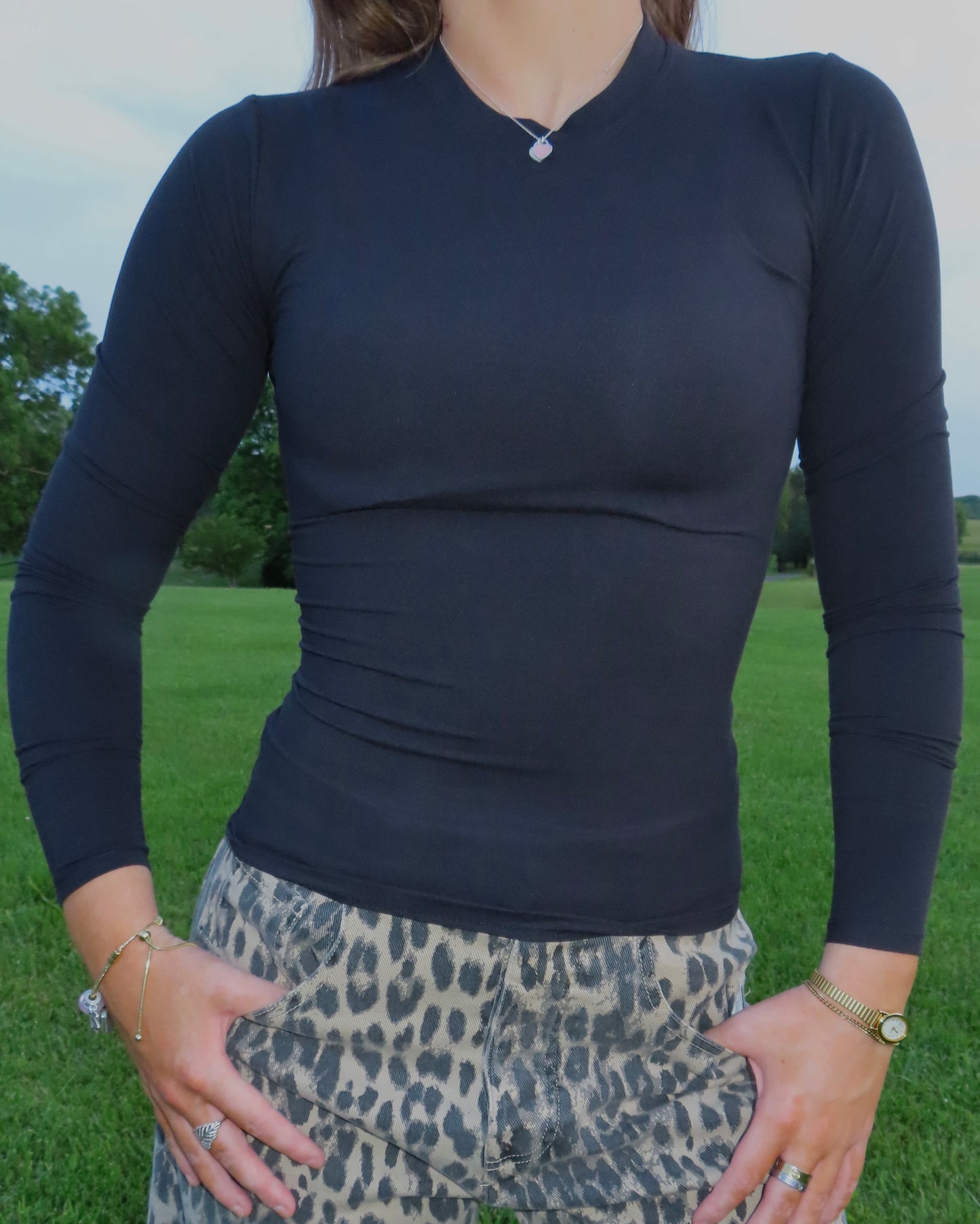 Black Long Sleeve Top