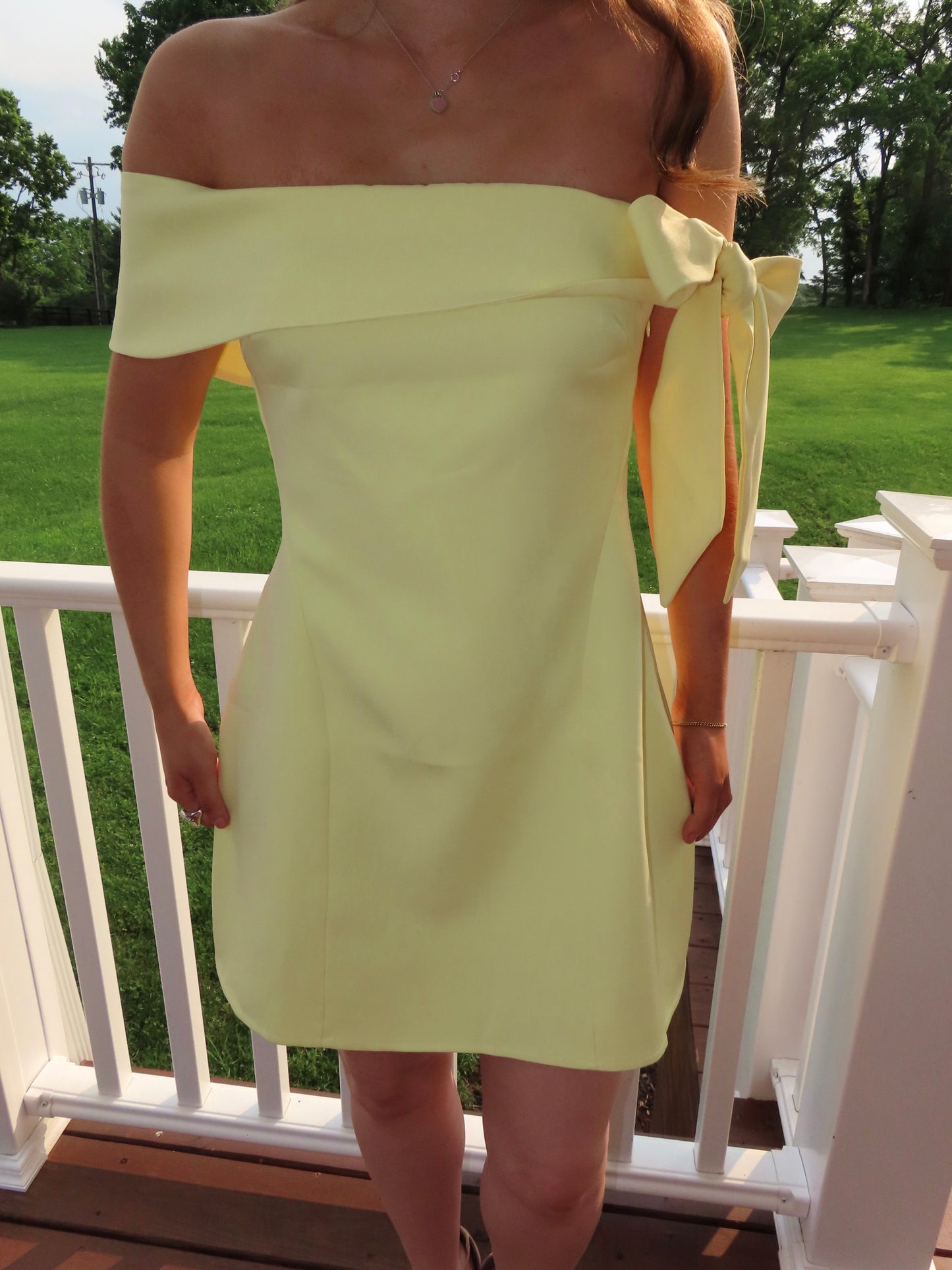 Off The Shoulder Tie Dress
