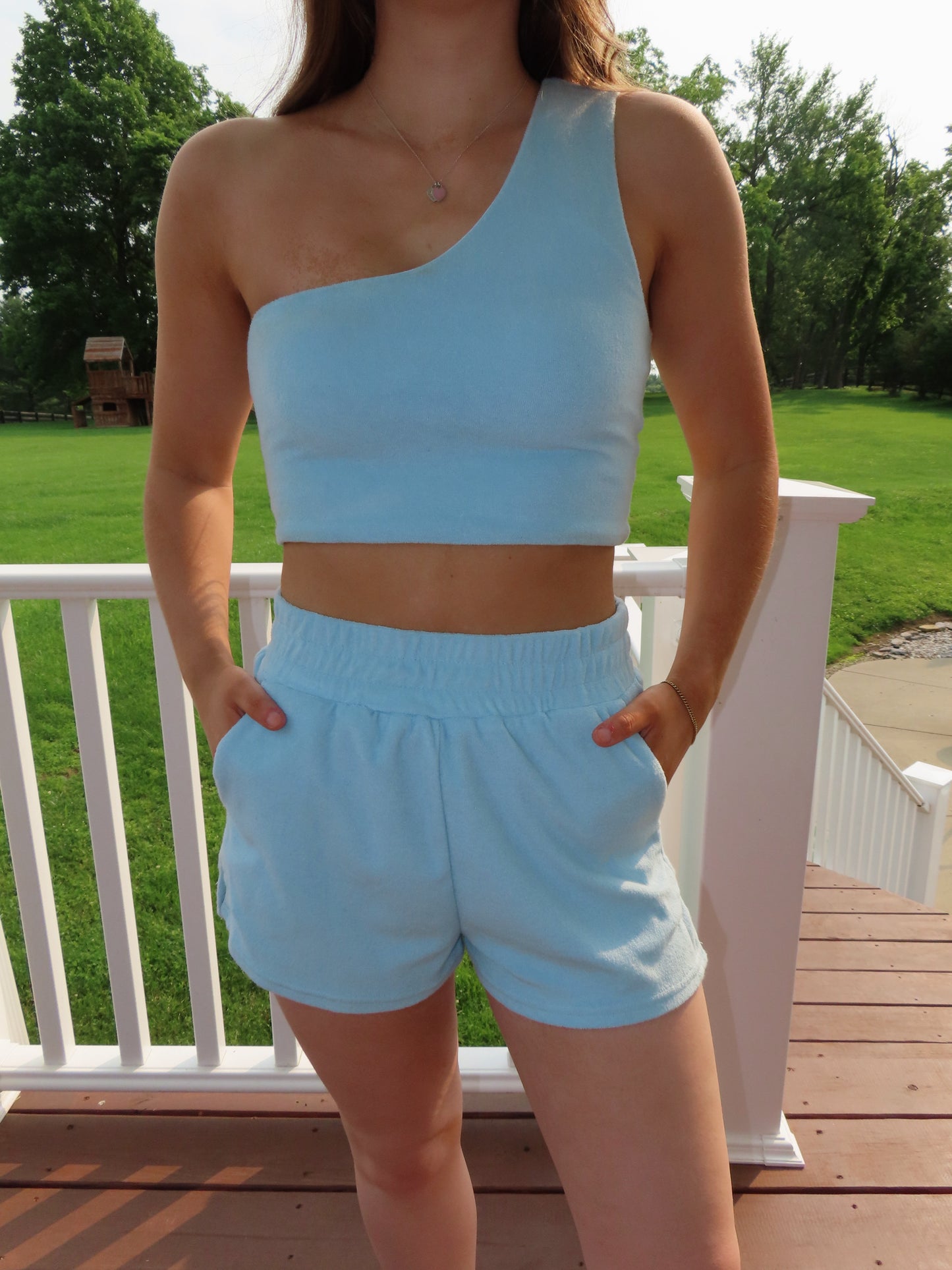 Blue Terrycloth Set