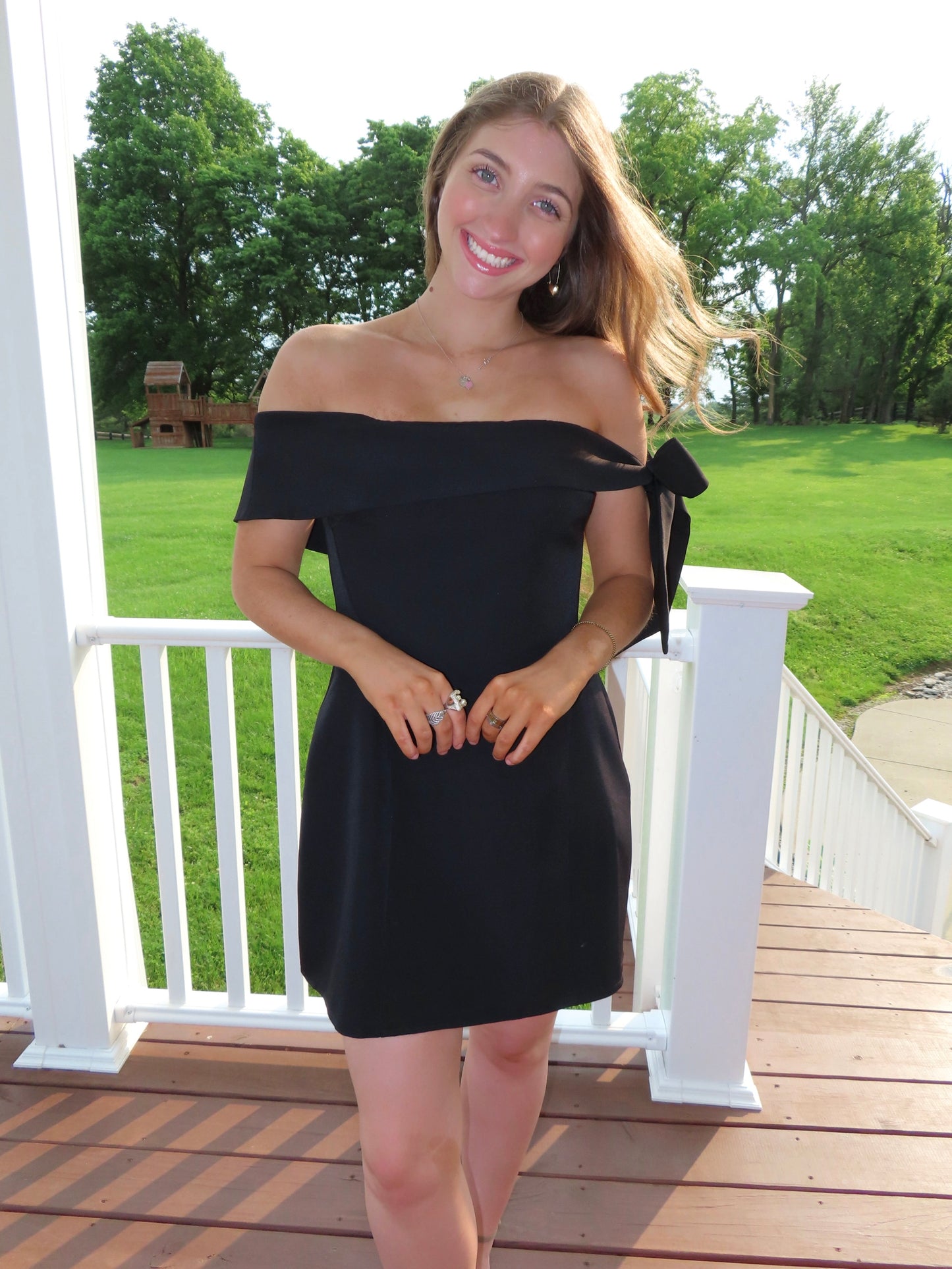Off The Shoulder Tie Dress