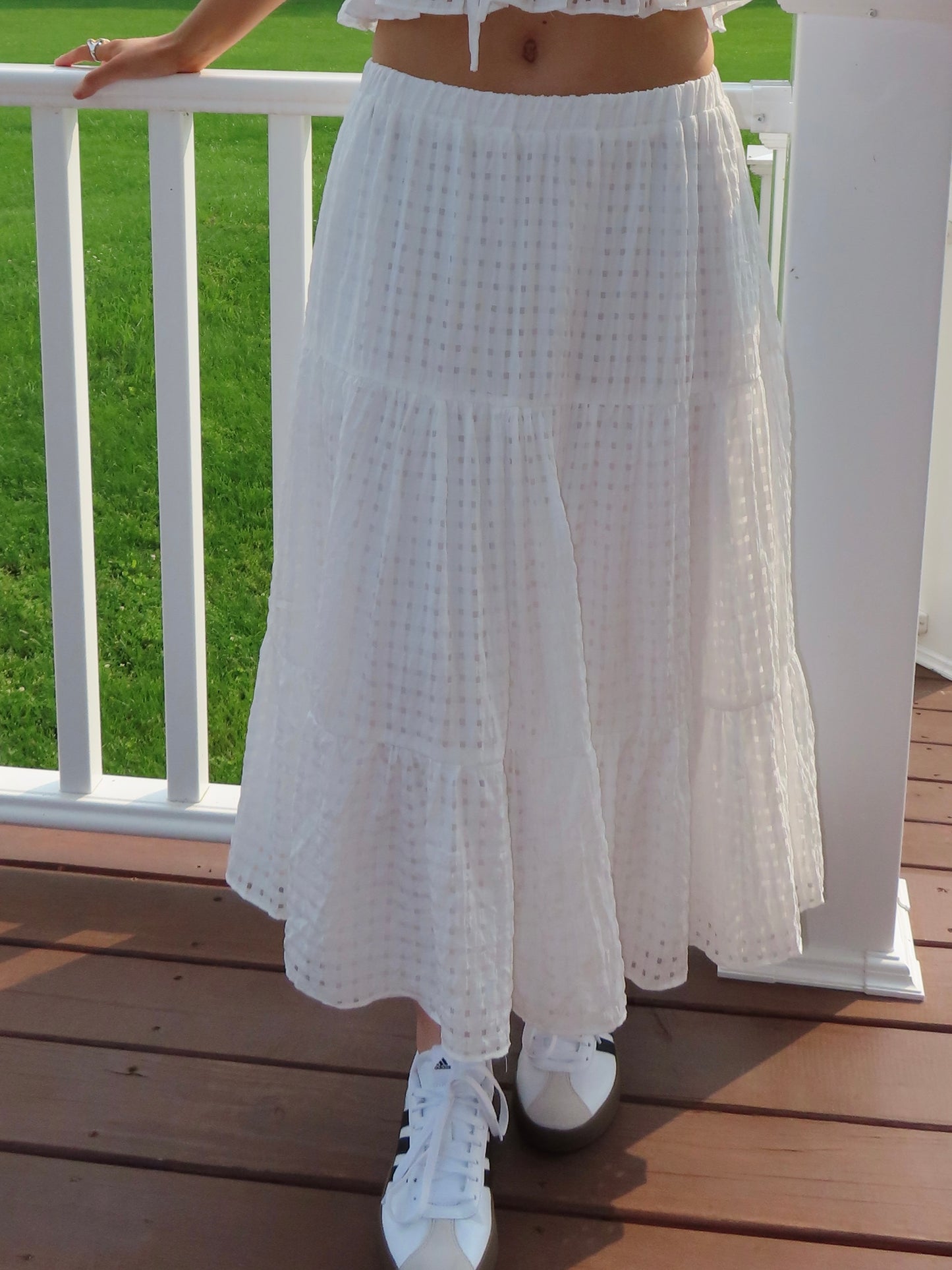 White Ruffle Skirt
