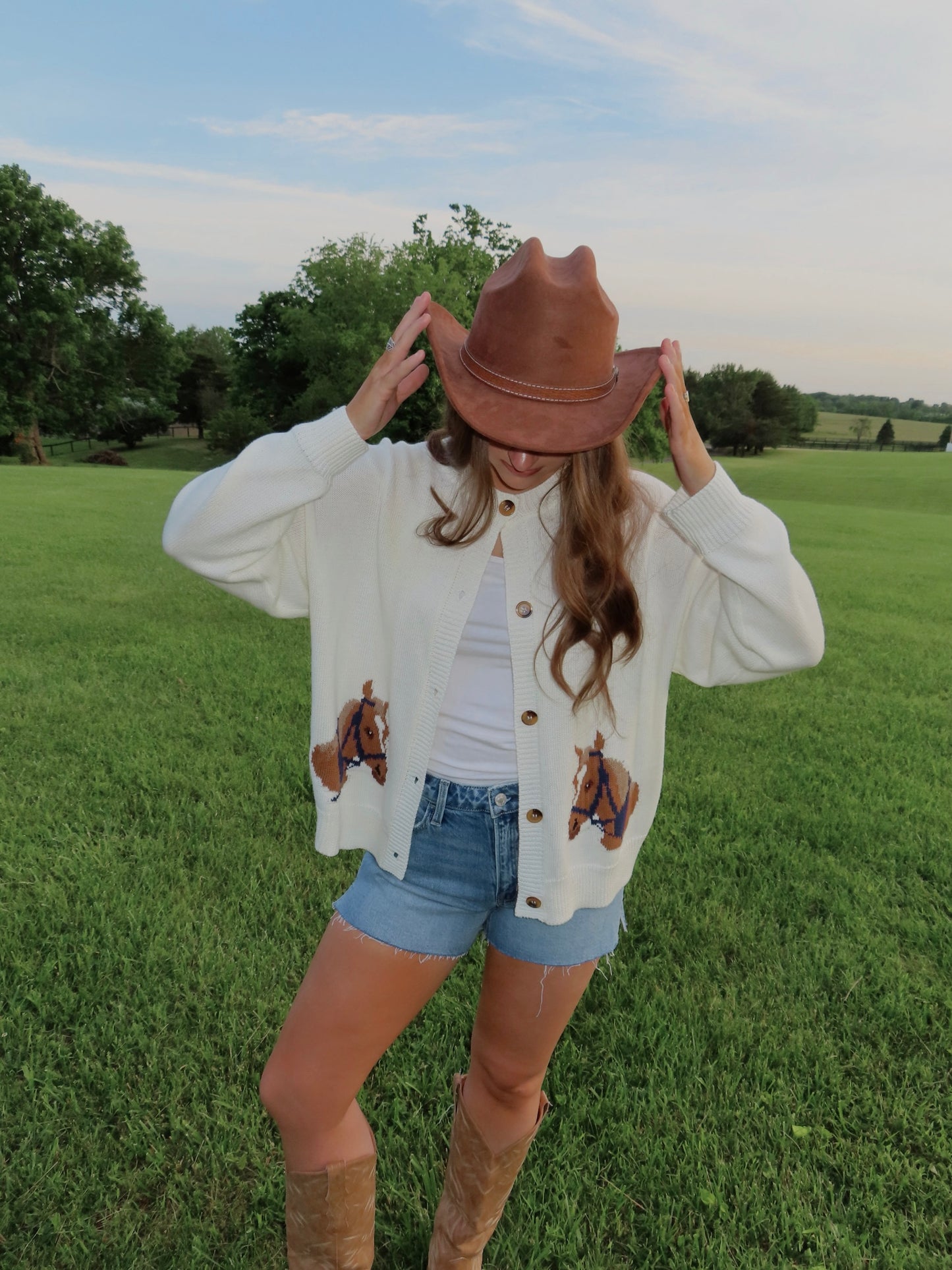Delaney Embroidered Horse Cardigan