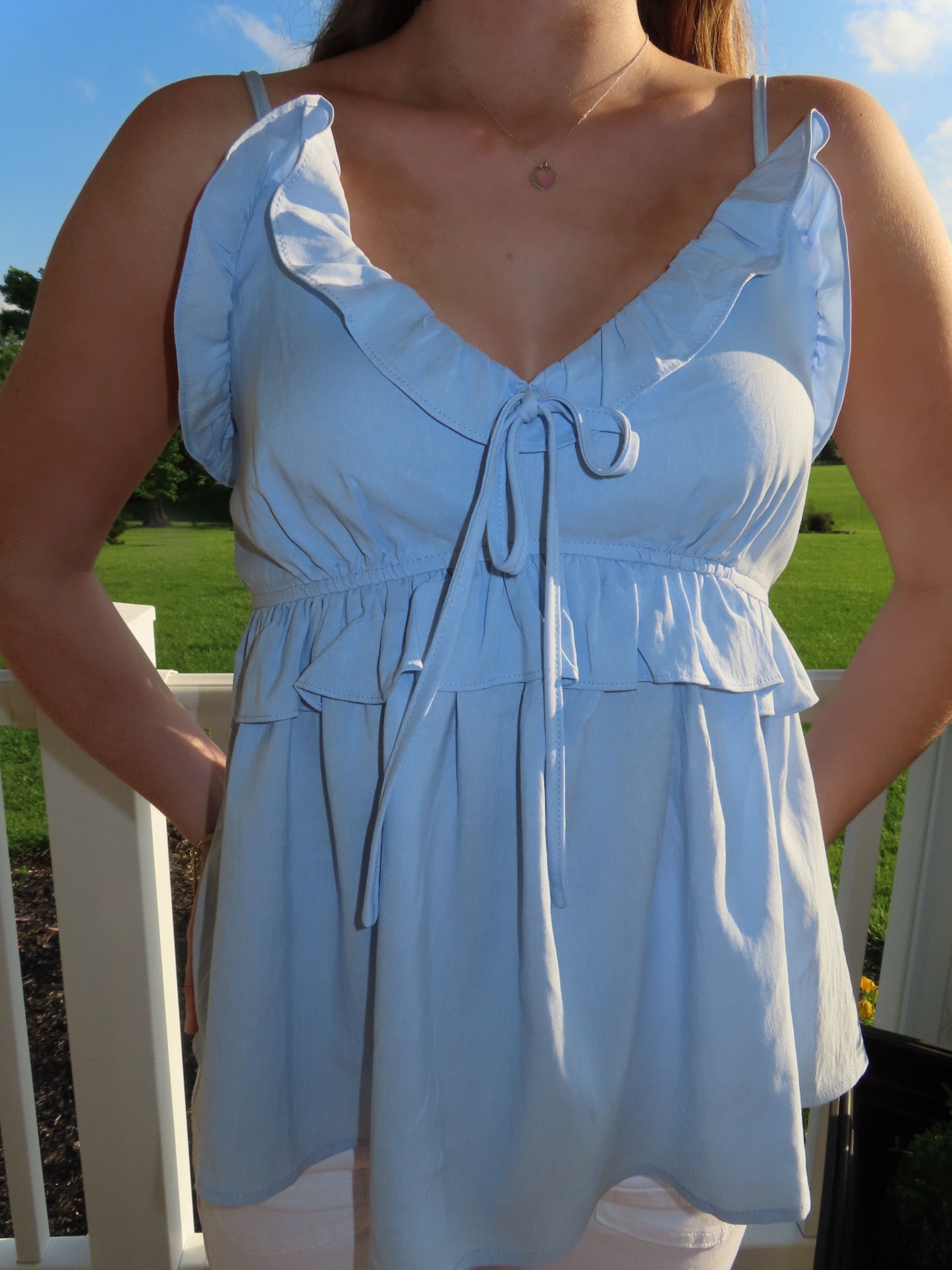 Blue Babydoll Tank