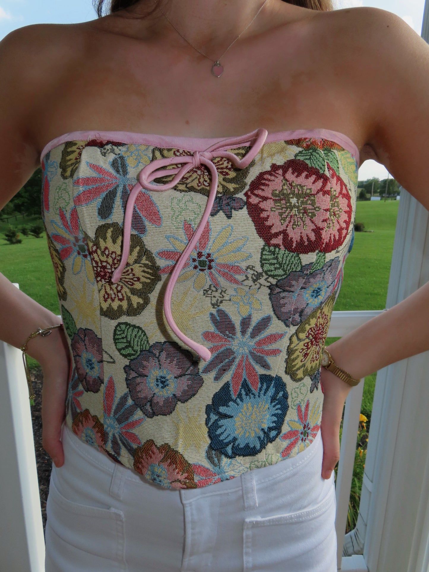 Mia Floral Corset Top