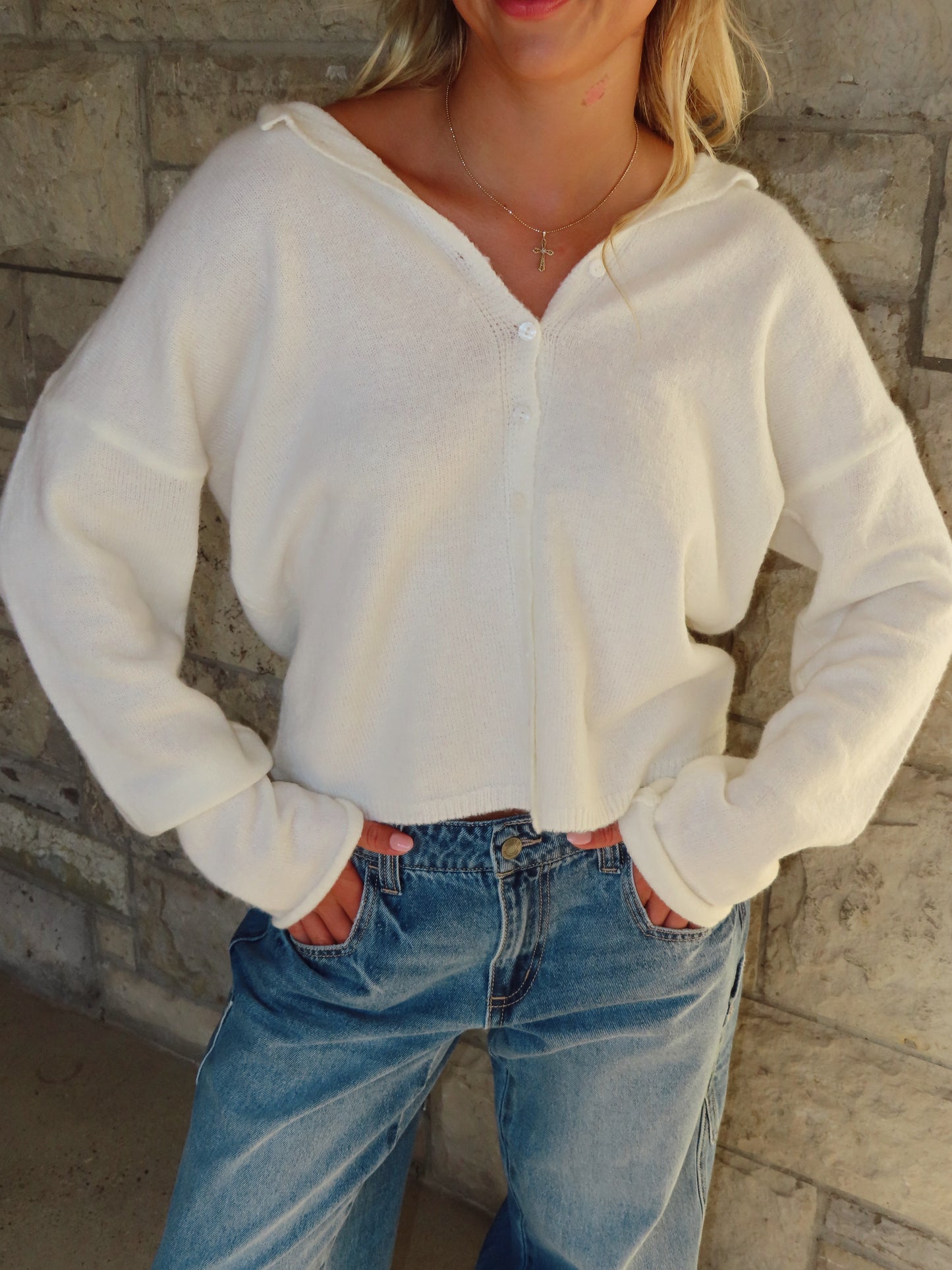 Winnie White Cardigan